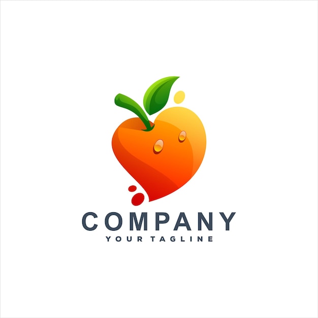 Orange color gradient logo design