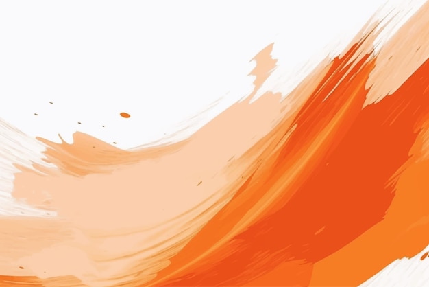 Orange color grunge abstract brush stroke background