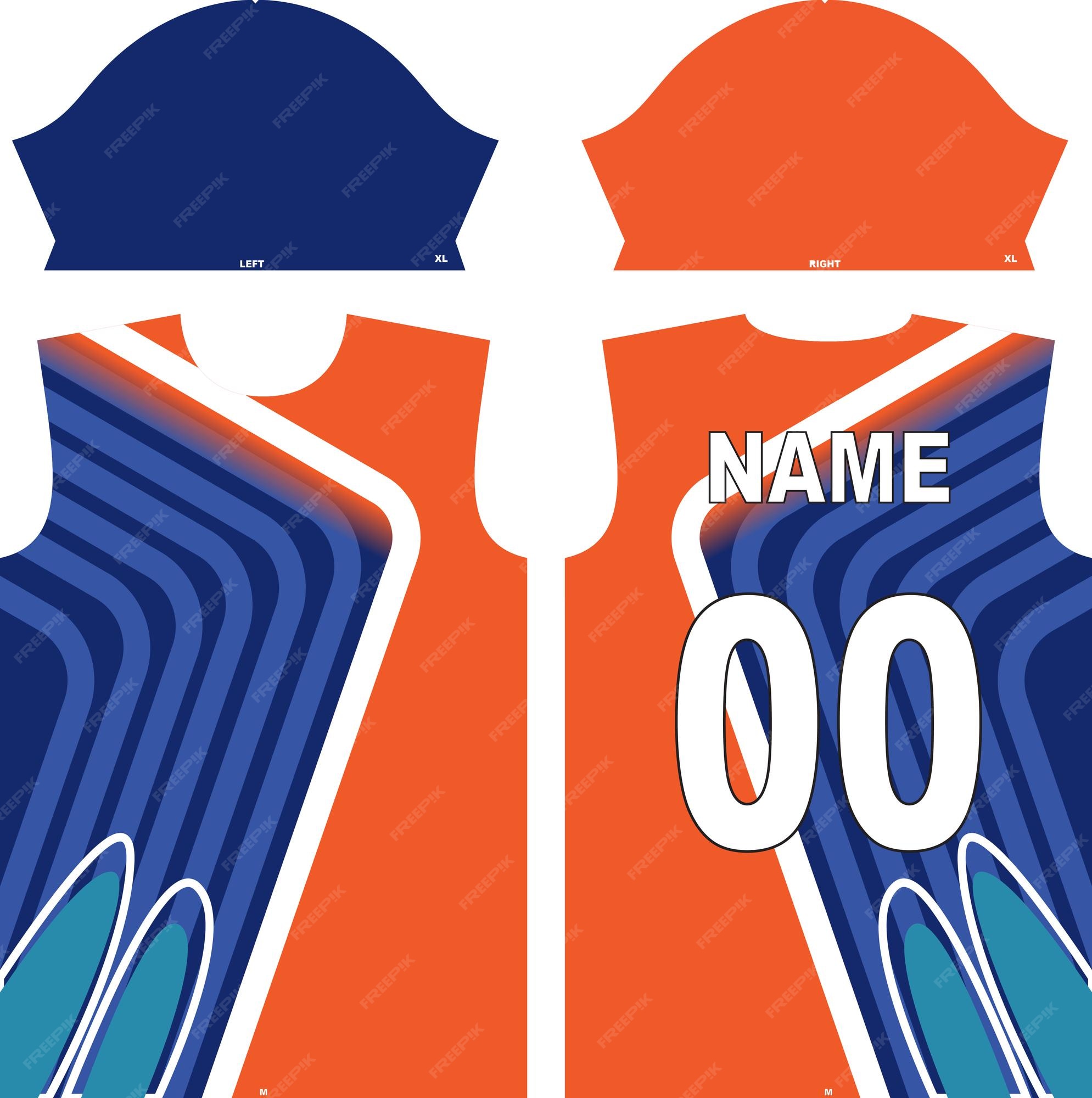 Premium Vector | Orange color jersey desing