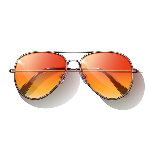 Premium Vector | Orange color sunglasses gradient vector white background