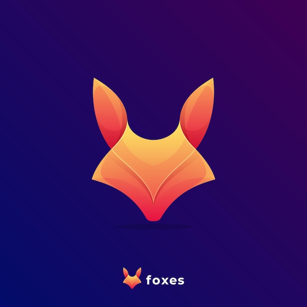 Orange Colorful Foxes Logo