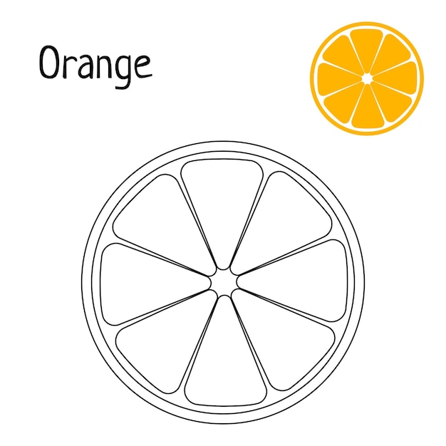 Orange coloring page