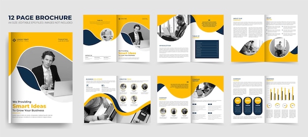 Orange Corporate Business Brochure Design Template Company Profile annual report