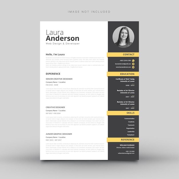 Orange curriculum vitae template