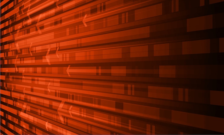 Vector orange cyber circuit future technology concept background