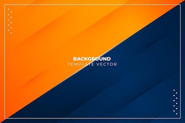 Vector orange and dark blue abstract background