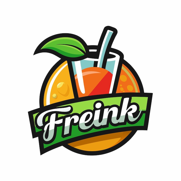 Vector an orange and a drink logo for a drink