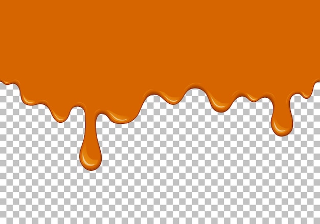 Orange dripping slime seamless element