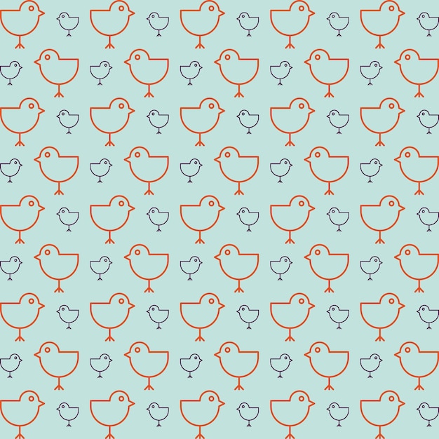 Orange duck beautiful pattern design seamless wallpaper vector illustration background