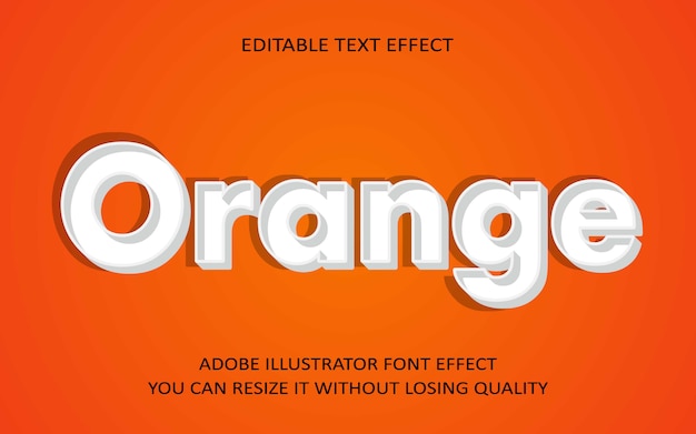 Orange editable text Effect