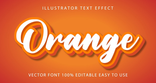 Orange   Editable Text Effect