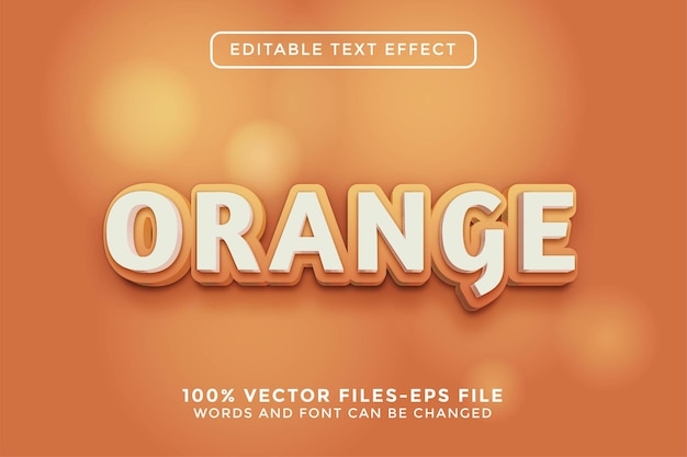 Orange editable text effect