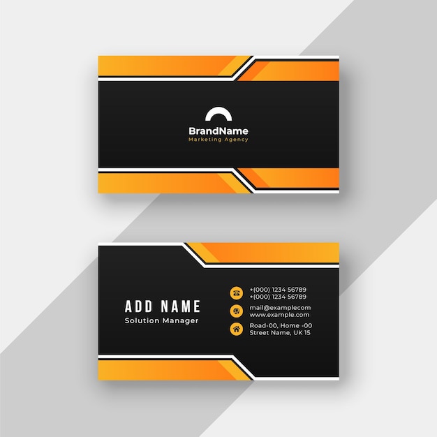 Orange elegant corporate card