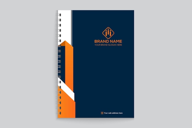 Vector orange elegant corporate notebook cover template design