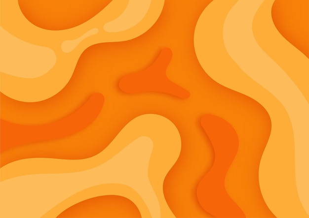 Orange elements with fluid gradient.