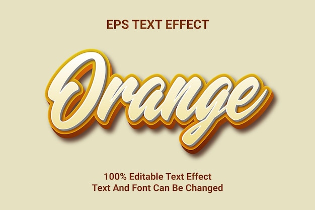 Orange eps text effect