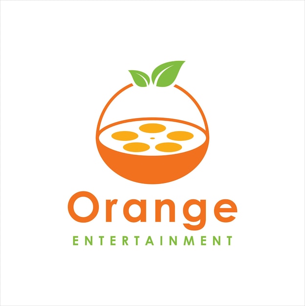 Orange and Film Stripes for Cinema Video Movie Home Production or Photography Studio Logo Design