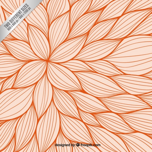 Orange floral background