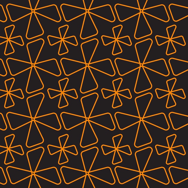 Orange floral seamless pattern design