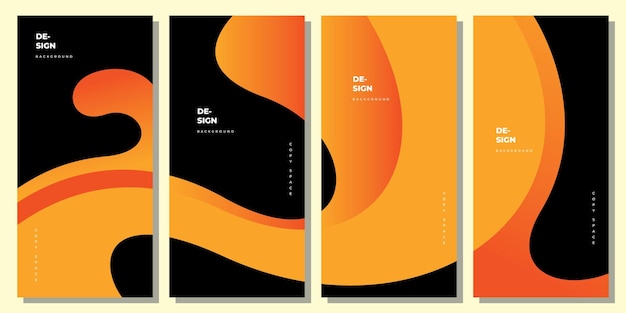 オレンジ色の流体形状の背景テンプレート コピー バナー ランディング ページ ポスター リーフレットまたはパンフレットのスペース