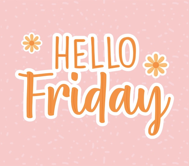 Vector orange friday lettering