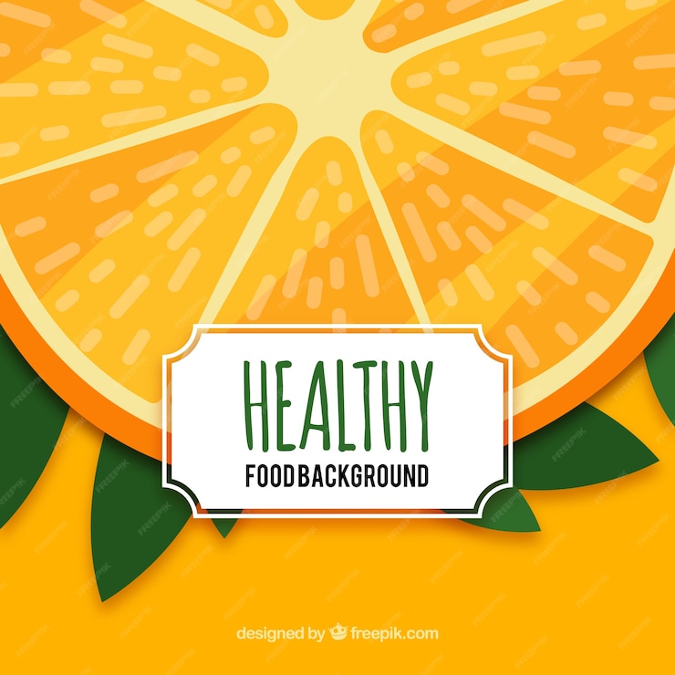 Premium Vector Orange Fruit Background