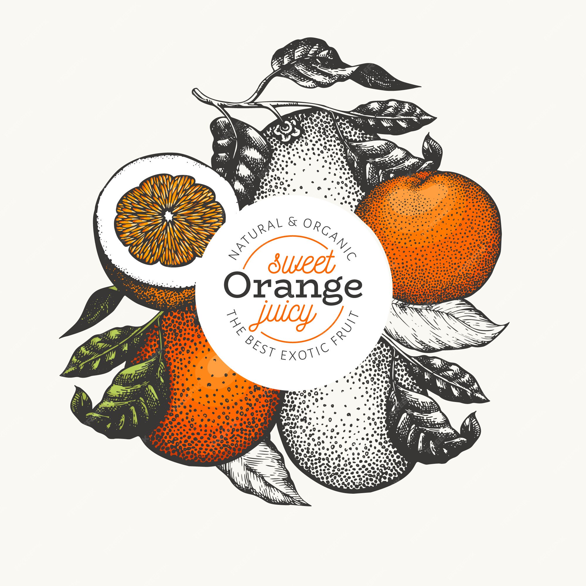 Premium Vector | Orange fruit background