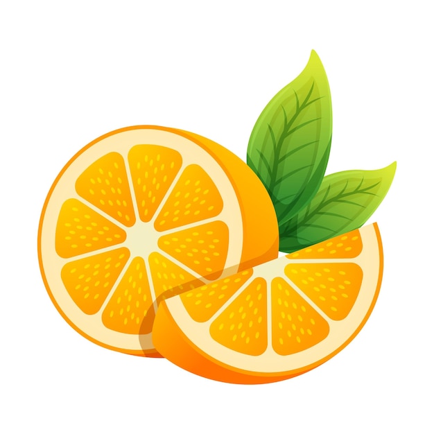 Orange fruit icon design fresh fruit