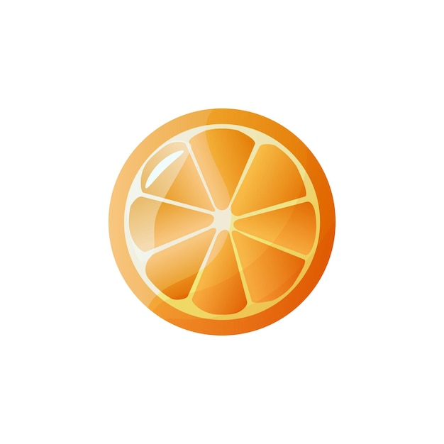 Vector orange fruit icon in trendy flat style isolated on white background vector illustration