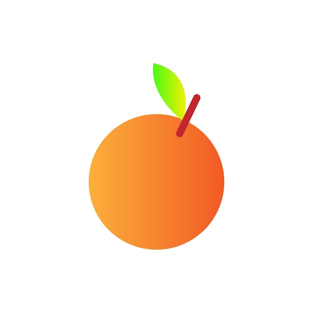 orange fruit icon vector illustration eps