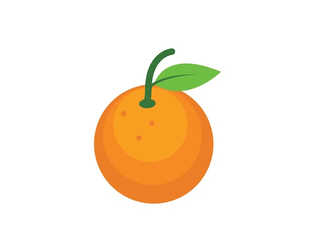 Orange fruit icon vector logo illustration