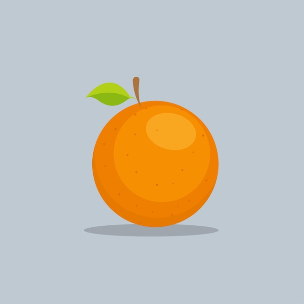 Vettore illustrazione di frutta arancione nel disegno vettoriale piatto