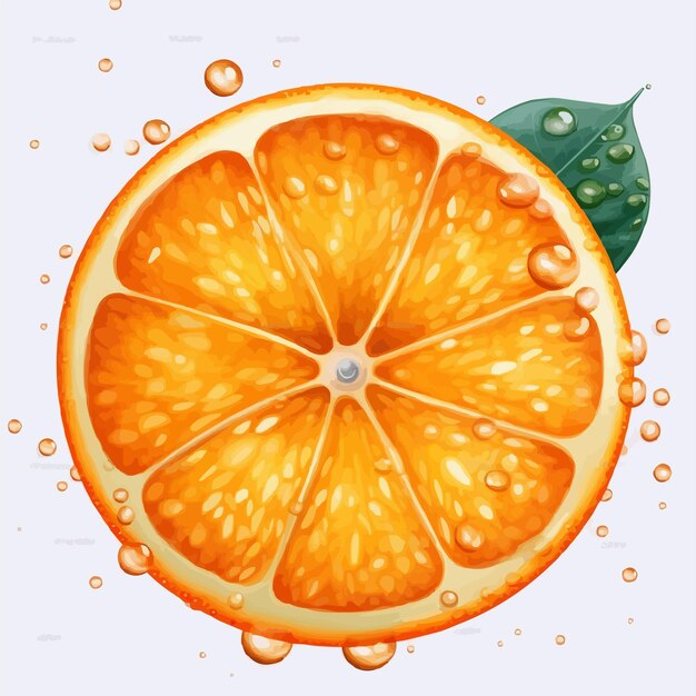 Vettore logo frutta arancione disegno d'arte illustrazione concetto cibo vegano carino