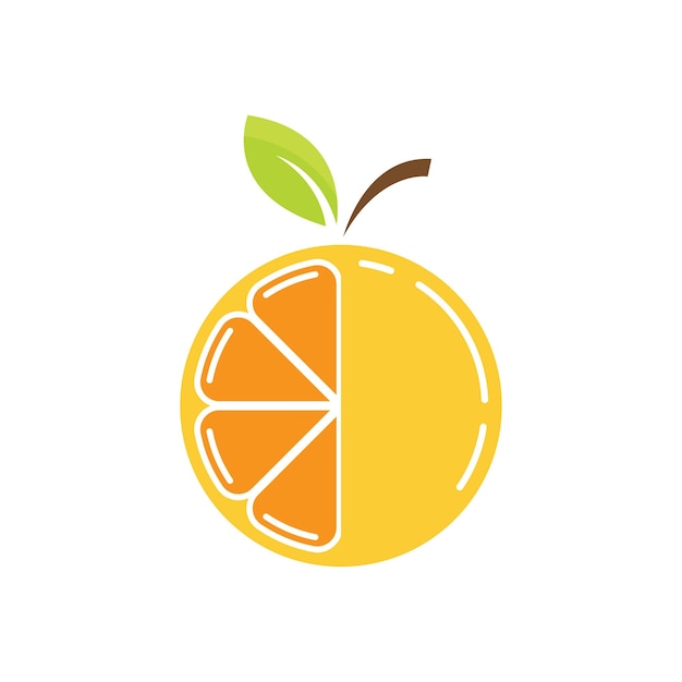 Orange fruit logo