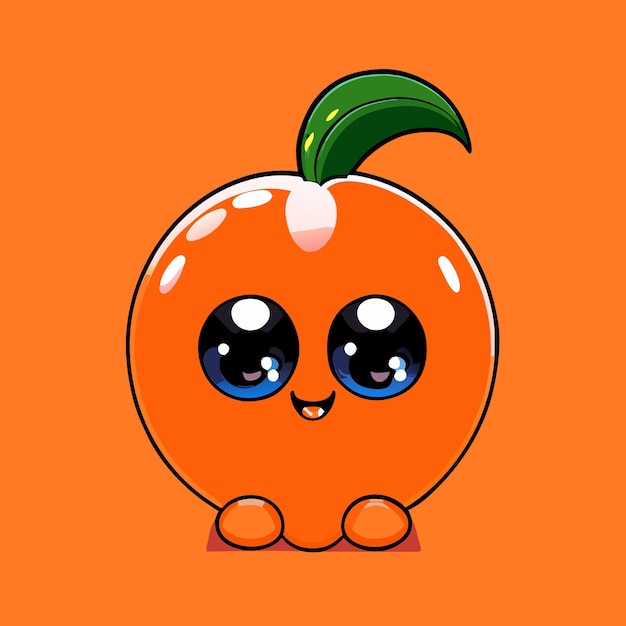 orange fruit vector illustration cartoon