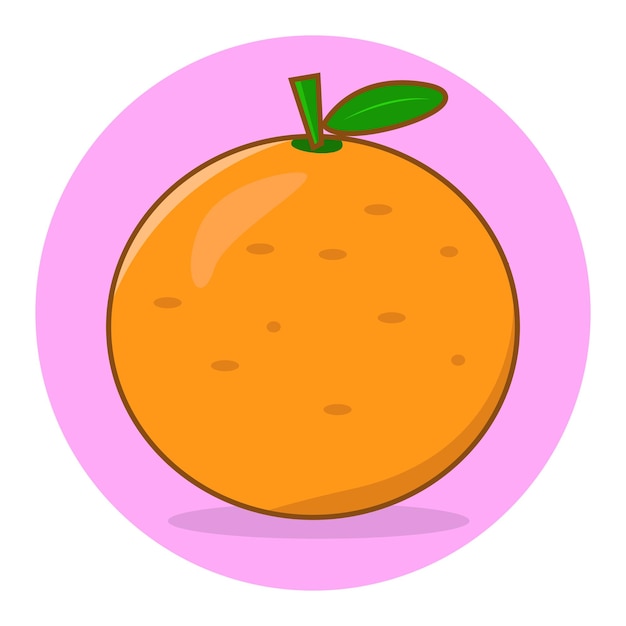 Orange Fruit Vector Illustration Flat Style