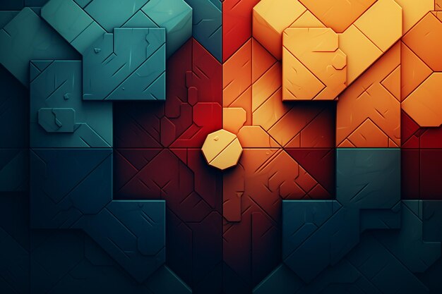 Vector orange geometric abstact background