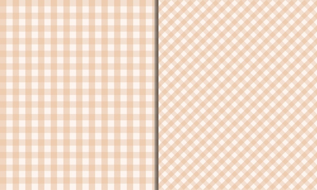 Orange Gingham Pattern, Seamless Plaid