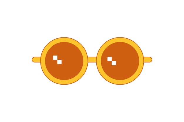 Orange Glasses Decor Sticker Design