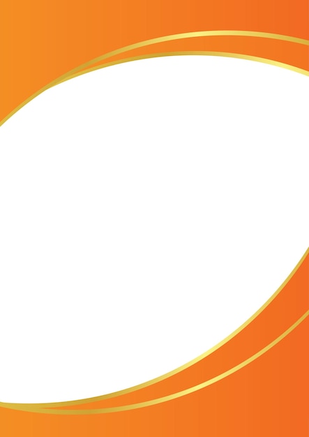 Vector orange gold poster template