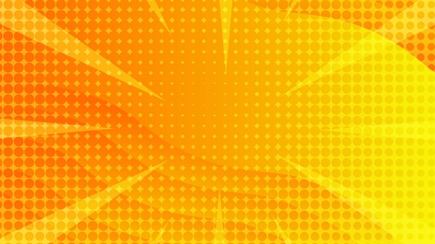 Orange gradient background banner with comic or cartoon style