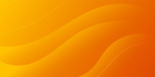 Orange gradient background with dynamic abstract shapes