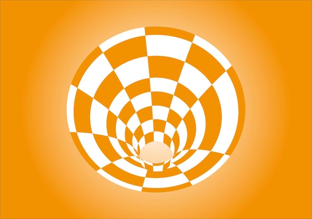 Orange gradient background with square pattern