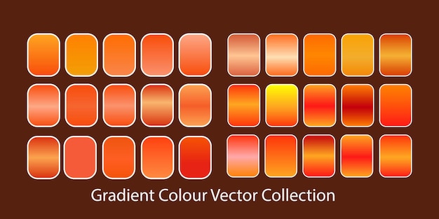 Vector orange_gradient color_collection
