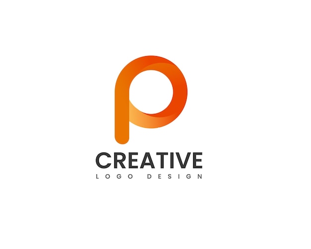 Orange Gradient P letter logo