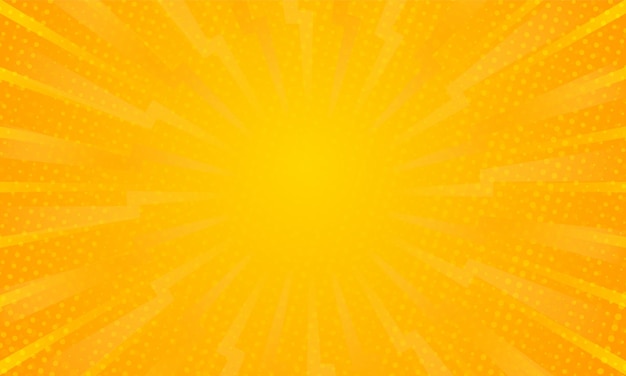 Orange gradient ray burst dot style background vector design