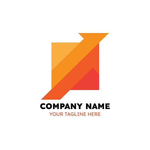 Vector orange gradient startup logo