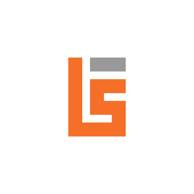 흰색 바탕에 주황색과 회색 lg 로고