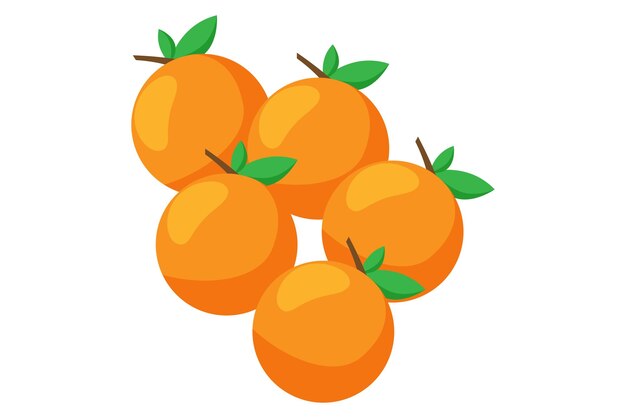 Оранжевый дизайн весенней наклейки, нарисованный вручную