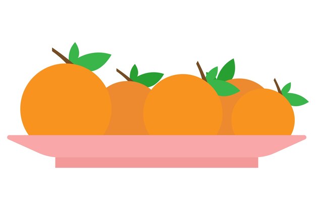 オレンジ色の手描きのスプリングステッカーデザイン